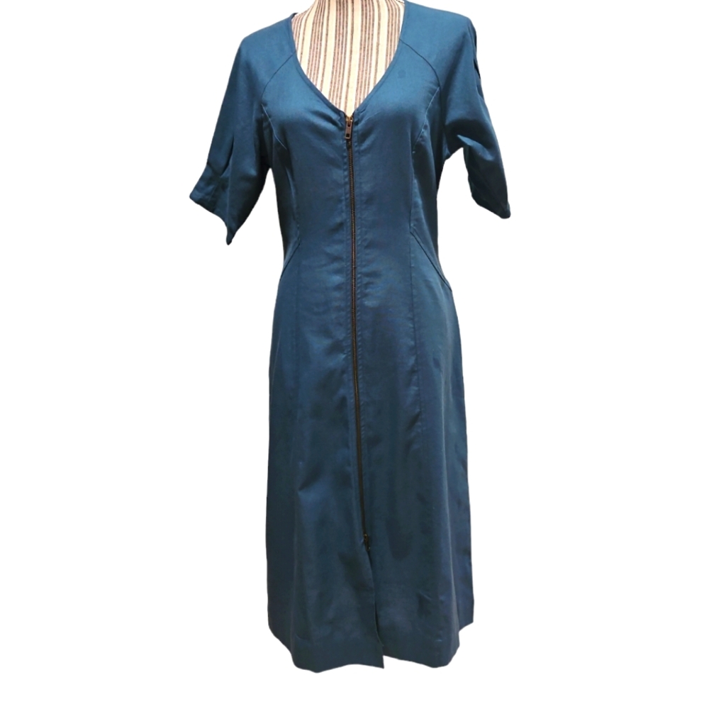 Amuse Society Women Porter style Short sleeve Zipper closer  Midi Dress SizeS